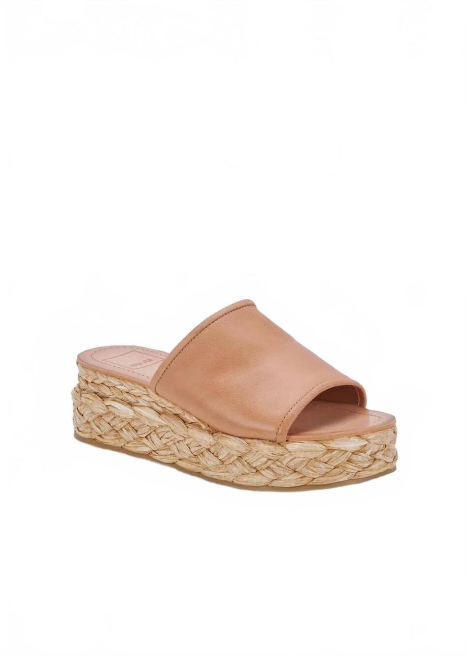 NEW DOLCE VITA women's espadrille wedge slide sandal in honey